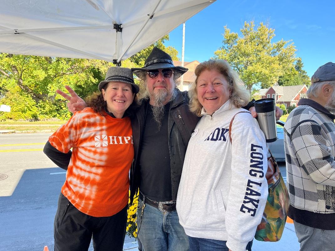 Celebrating new sidewalk pedestrian connection on Titus Avenue in Irondequoit.